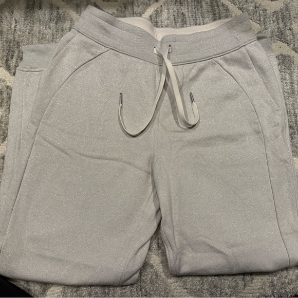 White Opal Sparkle High rise suba Lulu lemon sweat pants - Picture 1 of 4